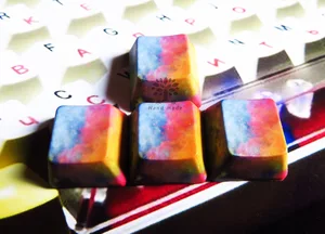 4 шт.компл. Ван Гога цветная краска сублимационный колпачок для клавиатуры утолщенная механическая клавиатура PBT колпачок для Клавиши направления WASD F зона колпачок для клавиш s OEM