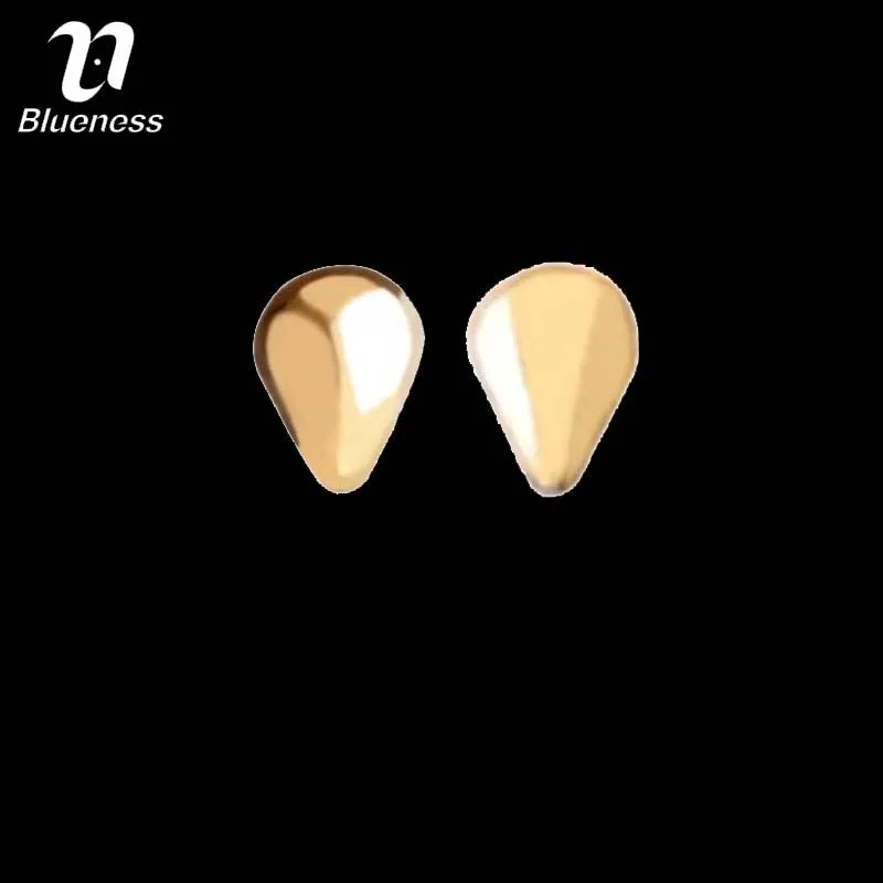 Blueness 1Box Fashion DIY Alloy Nail Art Accessories Gold Smooth Stud Tear Drop Design Charms 3D Nails Decoration Manicure | Красота и