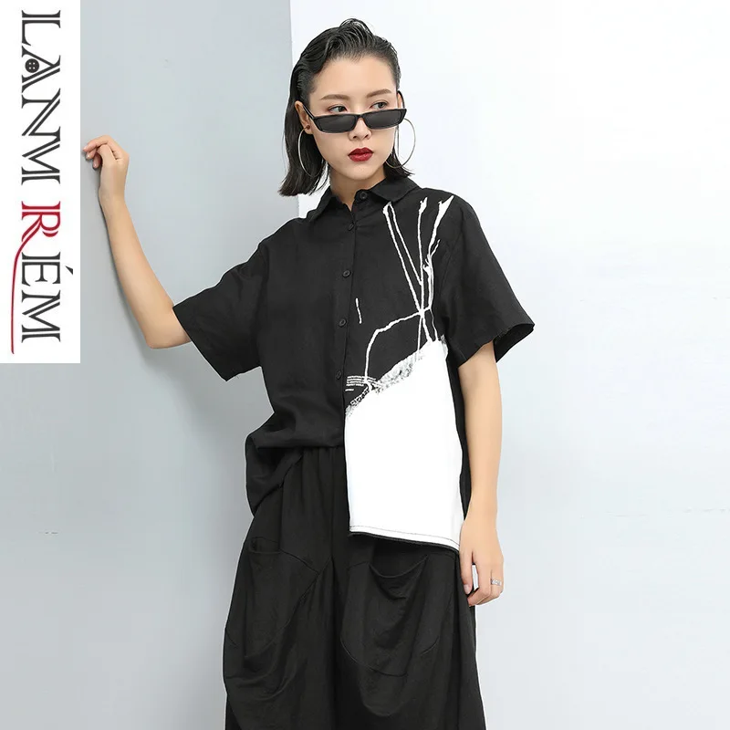 LANMREM/Новинка 2019 года летняя стильная тонкая модная женская одежда с отложным