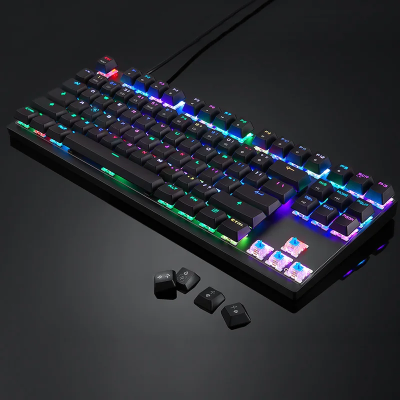 Motospeed K82 USB Проводная Механическая клавиатура с цветовой моделью RGB Подсветка все
