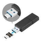 Мини микро USB OTG конвертер LEORY, кабель передачи данных U-диск адаптер для смартфонов, устройство для чтения данных