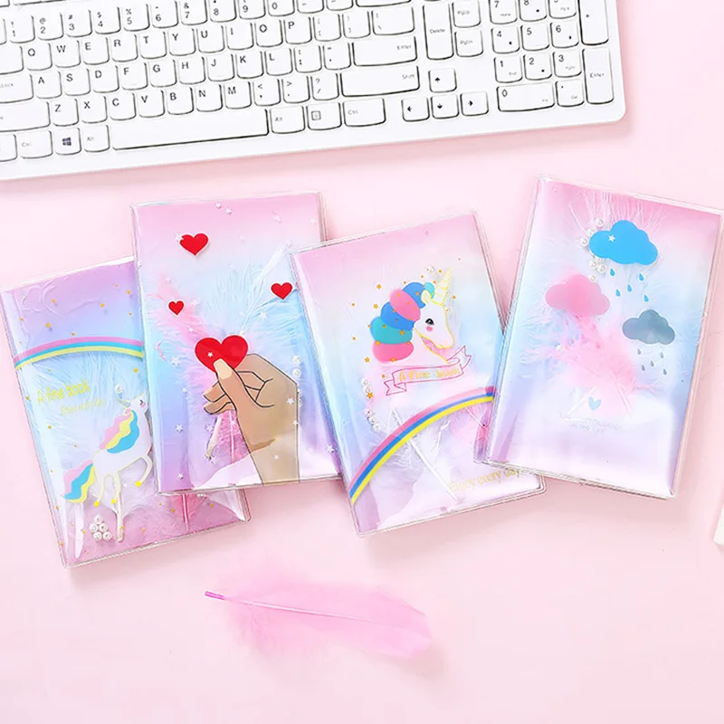 1PC B6 Cute Unicorn Notebook Creative Quicksand Sketchbook Kawaii Mermaid Bullet Journal Diary For Kids Gift Stationery | Канцтовары для