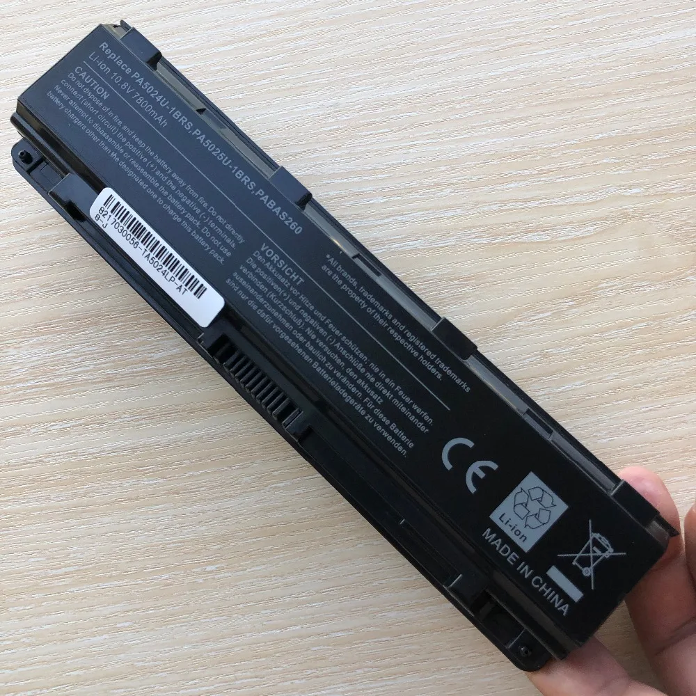 Аккумулятор на 7800 мА · ч для Toshiba Satellite C800 C840 C850 C870 L800 L830 L840 L850 L870 M800 M840 P800 P840 P850 P870 C855