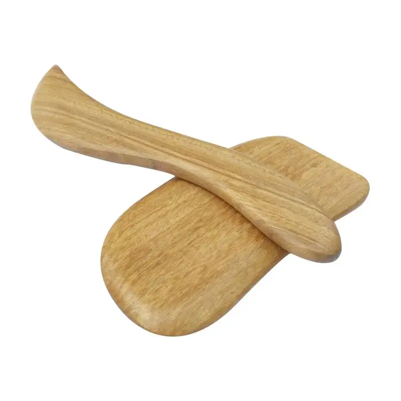 Сандаловое дерево Gua Sha 2 шт. доска для ухода за здоровьем массажные скребок гуаша