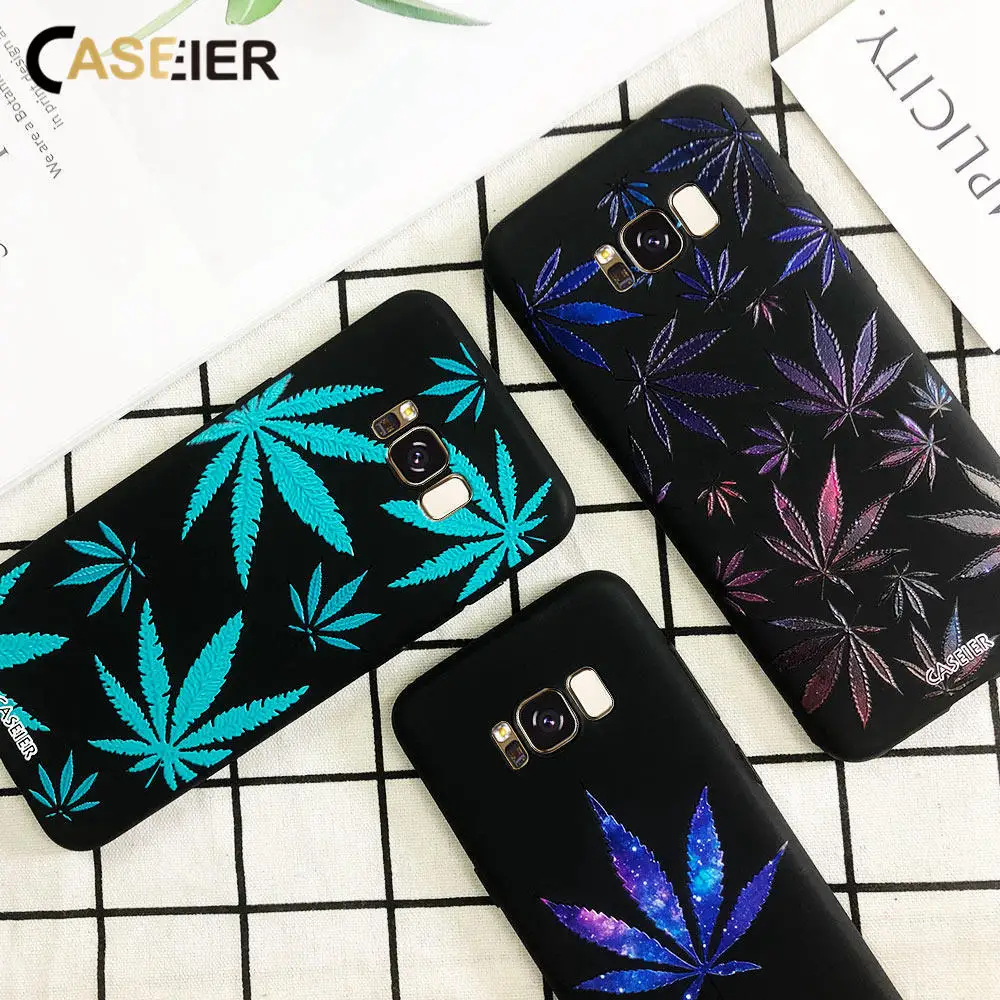 Чехол для телефона CASEIER 3D с рисунком листьев Samsung Galaxy S7 S8 S9 S10 Чехлы A3 A5 J7 J5 J3 мягкая