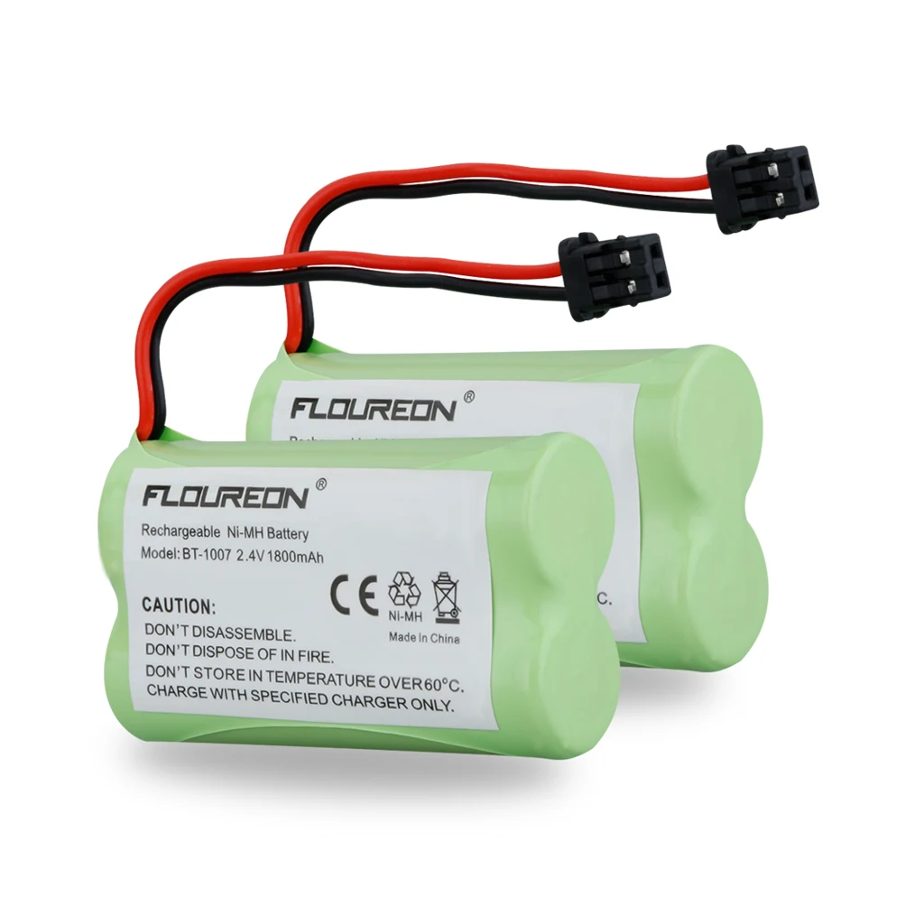 2 шт. батарея 4 V 1800mAh Ni MH Аккумуляторная для Uniden BT 1007 1015 DECT1580|Перезаряжаемые