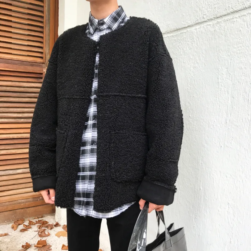 2018 Новинка Зима корейский стиль однотонный двусторонний шерстяной плюс