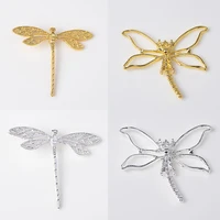 5pc dragonfly rhinestone buttons for girl hair accessories dress crafts jewelry accessories scrapbooking decorative buttons