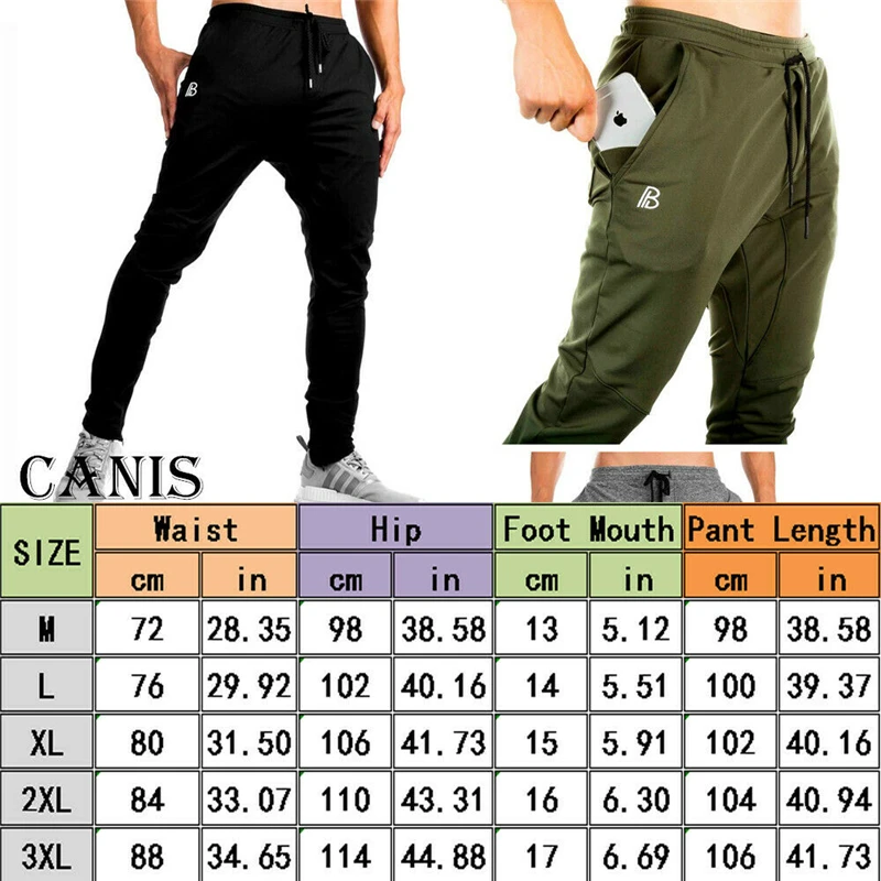 

Men Long Casual Sports Pants Gym Hip Hop Trousers Running Jogger Gym Sweatpants