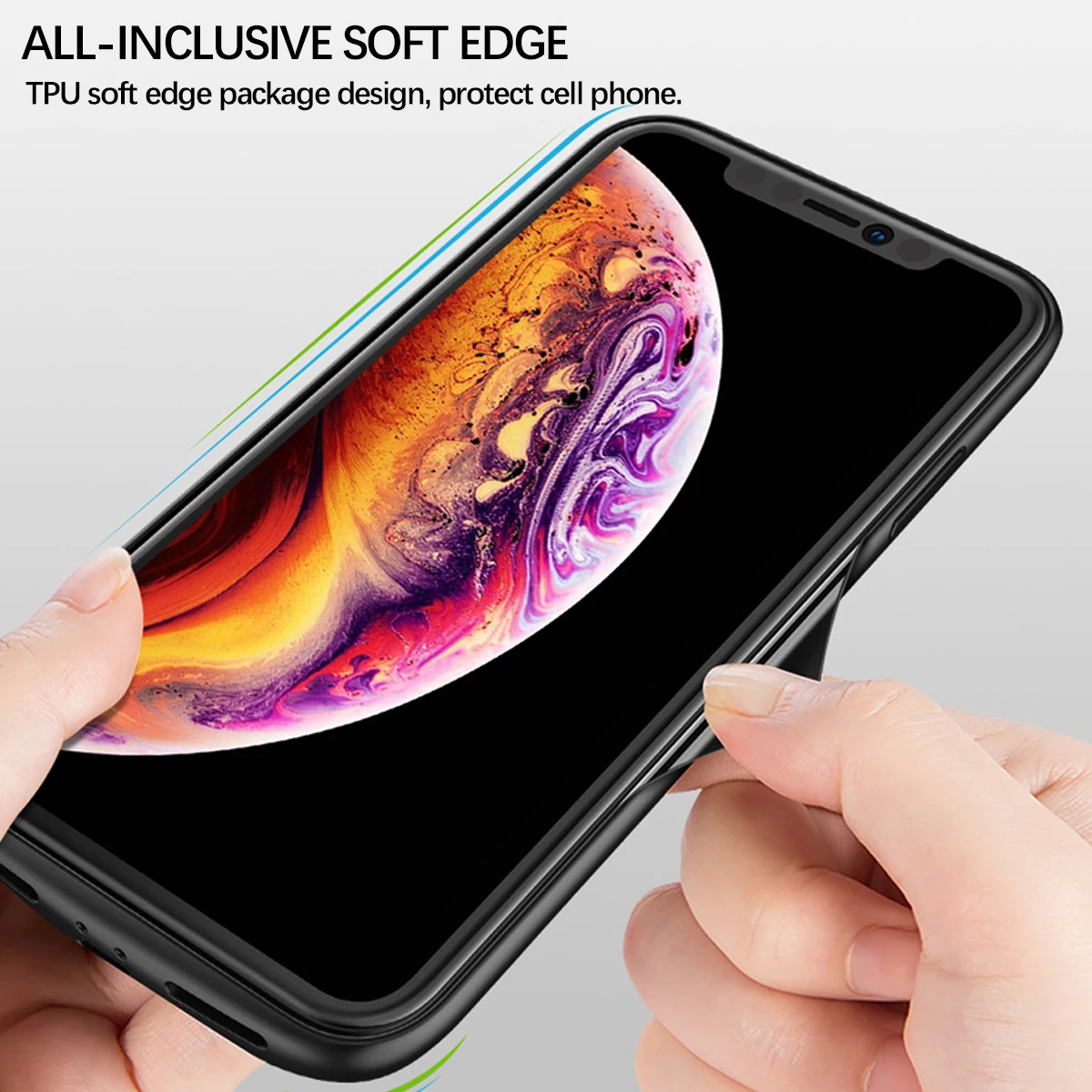 Для iPhone Xs аккумулятор Max Case 6000 мАч тонкий внешний портативное зарядное устройство