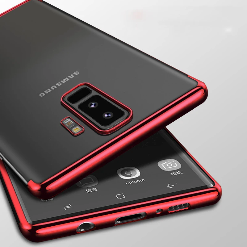Покрытие ТПУ чехол для samsung Galaxy Note 9 8 ультра тонкий прозрачный силикон ТПЭ S9 S8 Plus j8