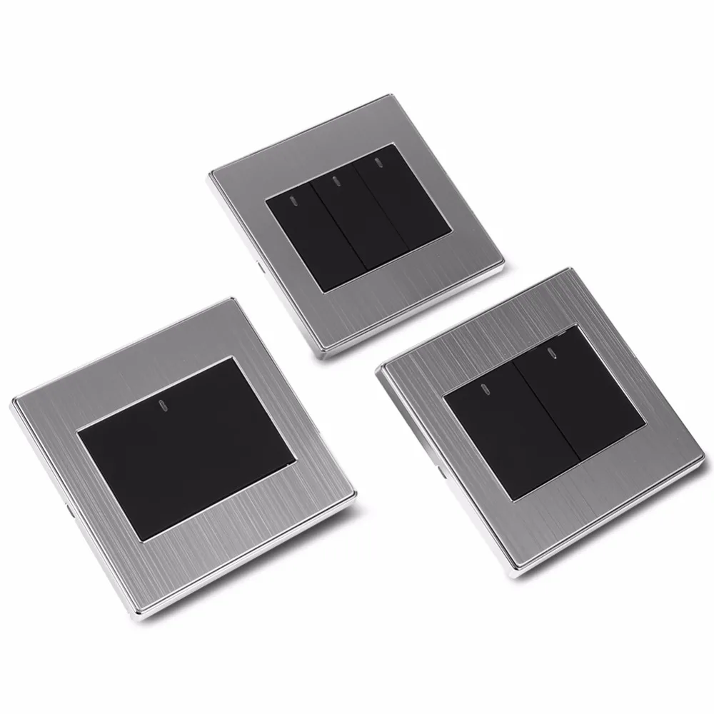 Настенный светильник 1/2/3 Gang 1 Way 250V 10A современный Электрический кнопочный