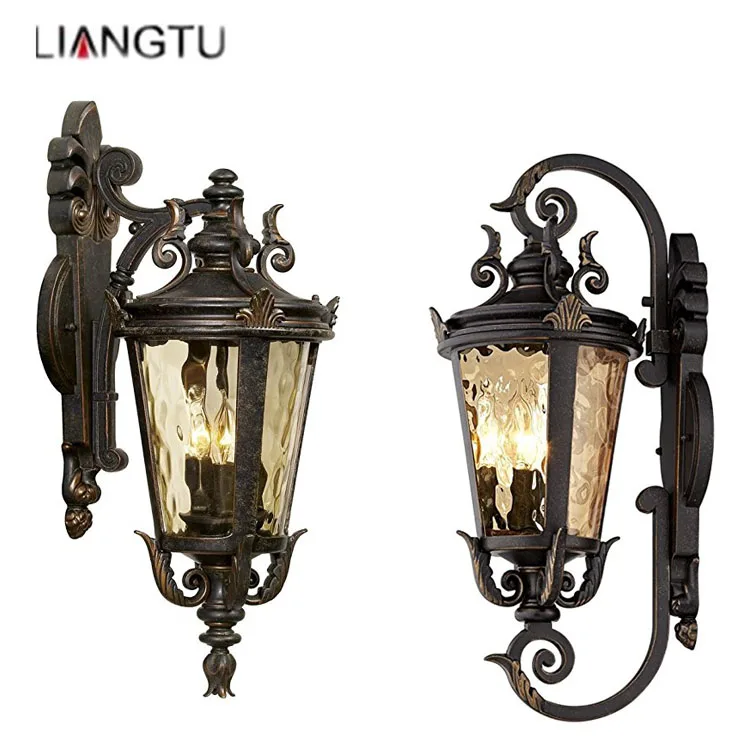 

H90 см наружный настенный светильник дома Марсель высокий черный с классическим дизайном