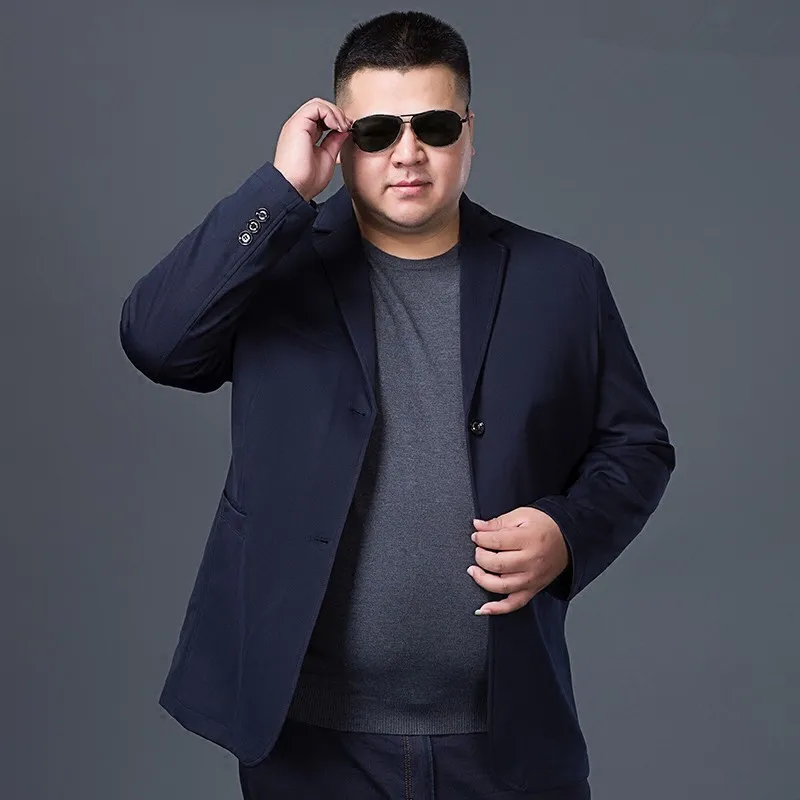 Модный Блейзер размера плюс 8XL 7XL 6XL мужская повседневная куртка однотонный