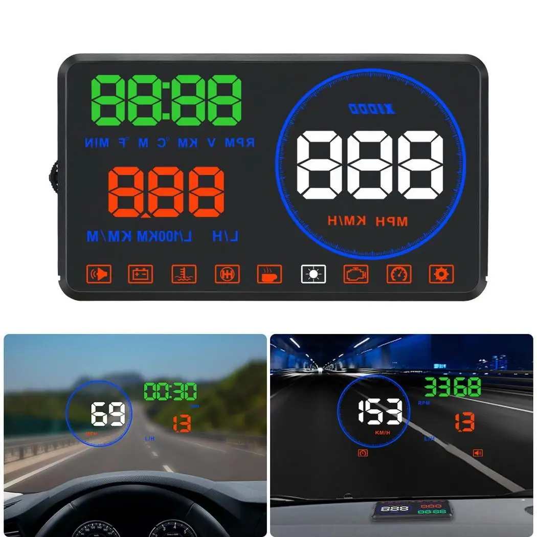 5 дюймов OBD HUD автомобильный лобовое стекло дисплей Авто проектор бортовой