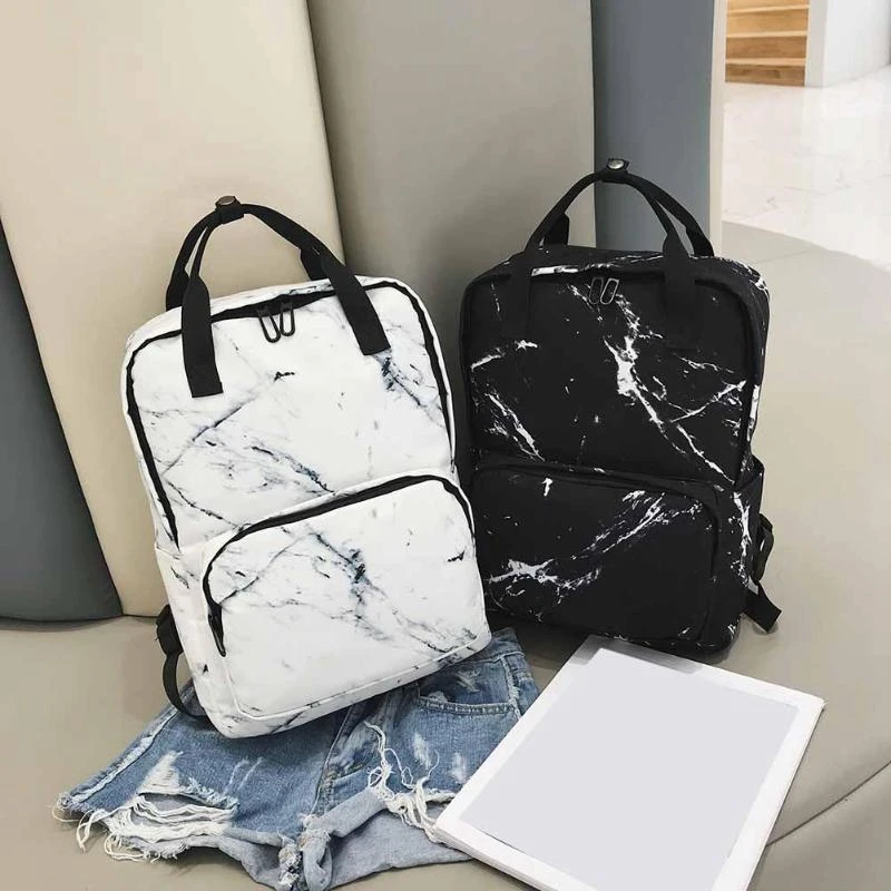 Женский рюкзак для подростков женские сумки Marbling женский компьютера школьный
