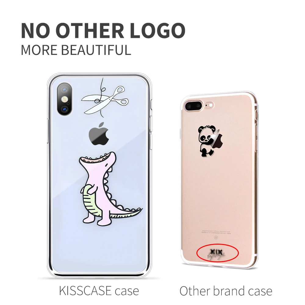 KISSCASE забавные мультипликационные животные чехол для телефона iPhone X6 6 S 7 8 Plus X XS MAX XR