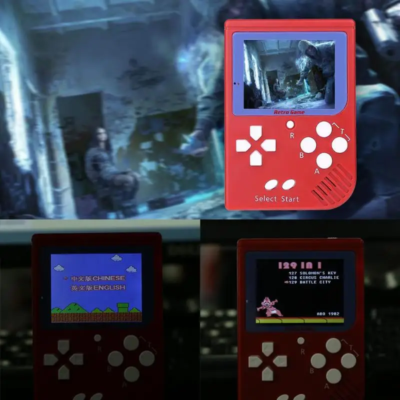 Handheld Video Game Console 2.2in LCD 8 Bit Player Built-in 129 Games | Электроника