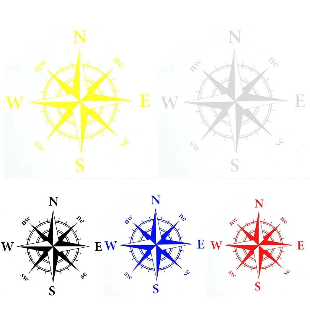 Sailnovo 1pc 50cm Funny Car Stickers PVC Compass Navigation Pattern Film Body Sticker Decals Pasters Decoration Styling | Автомобили и