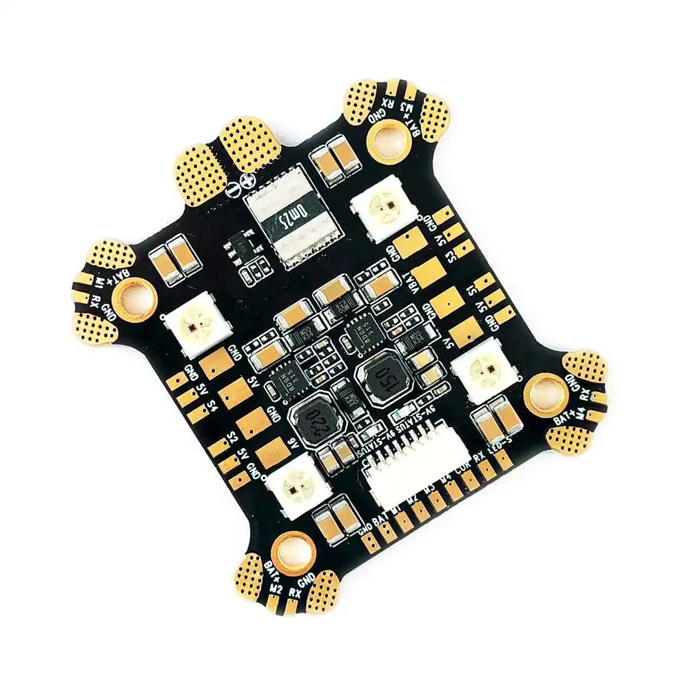 FLYWOO power Hub светодиодный REV1 PDB встроенный 5 в 9 2A BEC WS2812 3 8S для FPV гоночный
