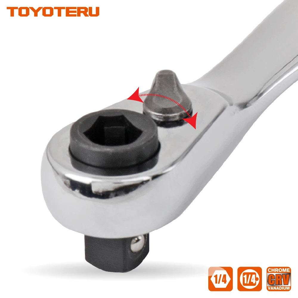 Горячая продажа мини 1/4 &quotдвойная головка квадратный Трещоточный ключ