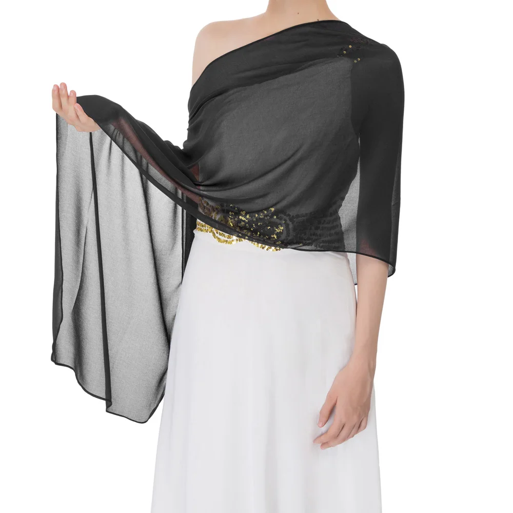 80*18 &quotшифоновое свадебное вечернее платье шаль шарф обертывание шейный