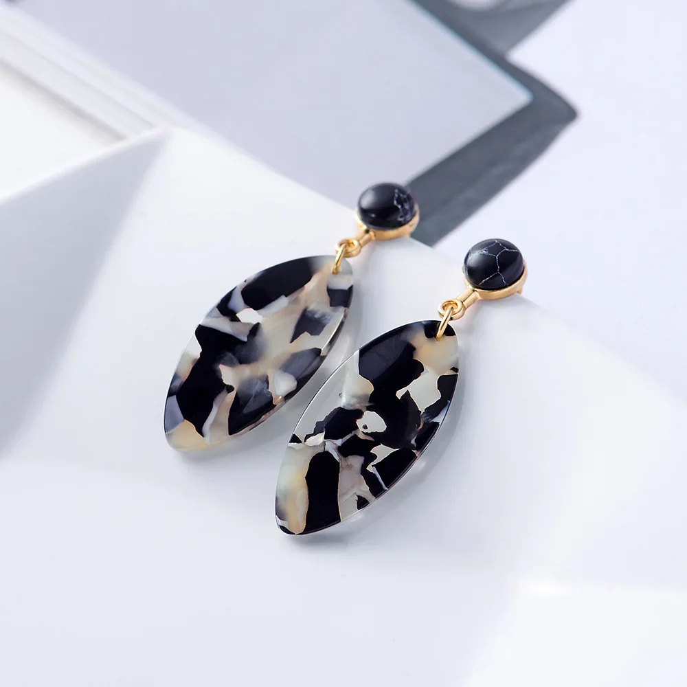 Acrylic Earrings 2019 Women Earring Bohemian Big Leopard Pendant Statement Fashion Water Drop Luxury Jewelry Accessories | Украшения и