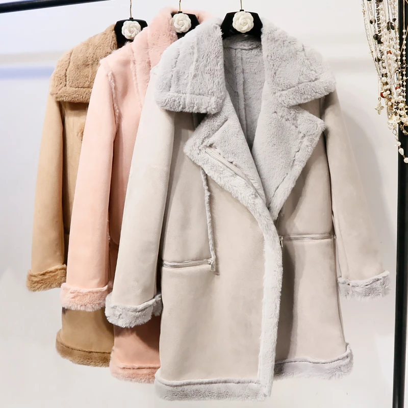 Женское пальто с карманами Inverno Jaquetas Feminino длинное однотонное отложным воротником