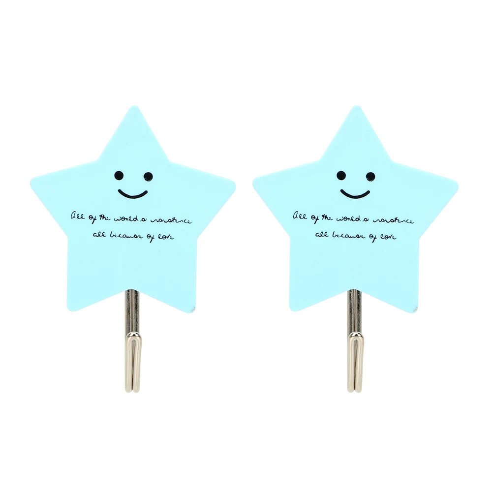 Kitchen Bathroom 2pcs/set Strong Adhesive Hook Cute Wall Mounted Self Hooks Stainless Steel Door Sticky Hanger Holder | Дом и сад