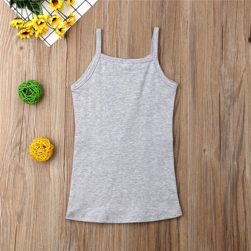 Летнее платье для маленьких девочек детское платье-жилет без рукавов на