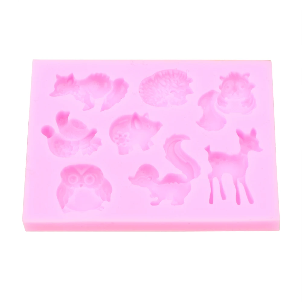 HOOMIN лесных животных Форма торта Fondant (сахарная) для украшения тортов сахар торт