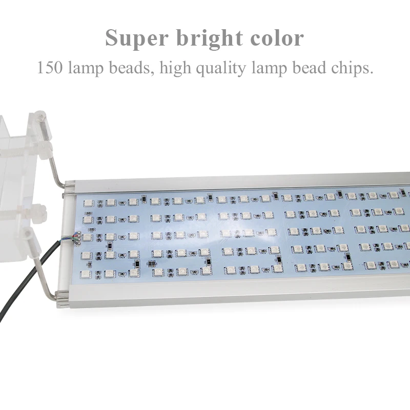 구매 수족관용 RGB LED 램프 수족관 조명, 물고기 탱크 클립 수족관용 Led 조명 확장형 브래킷 50 60 70 CM