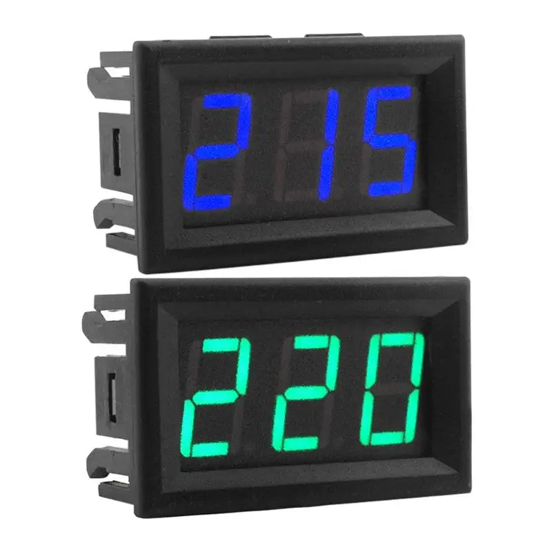 0 56 дюймов AC70 500V 2 провода светодиодный цифровой вольтметр измеритель напряжения