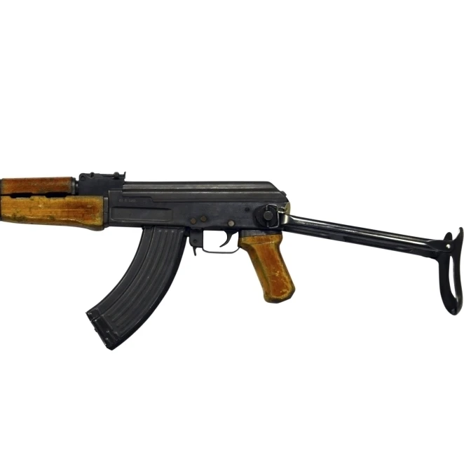 Русский AK-47 Штурмовая винтовка с складной металлический постер печать (34x23) | Дом и