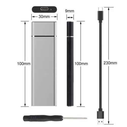 Корпус для жесткого диска M.2 NGFF на USB3.1 чехол M2 SSD Type C жесткий диск m2 SATA USB 3 1