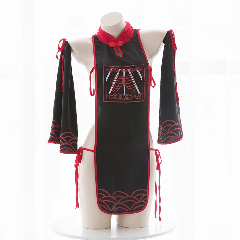 Womens'goth Devil Аниме косплей костюмы японское кимоно зомби униформа сексуальное