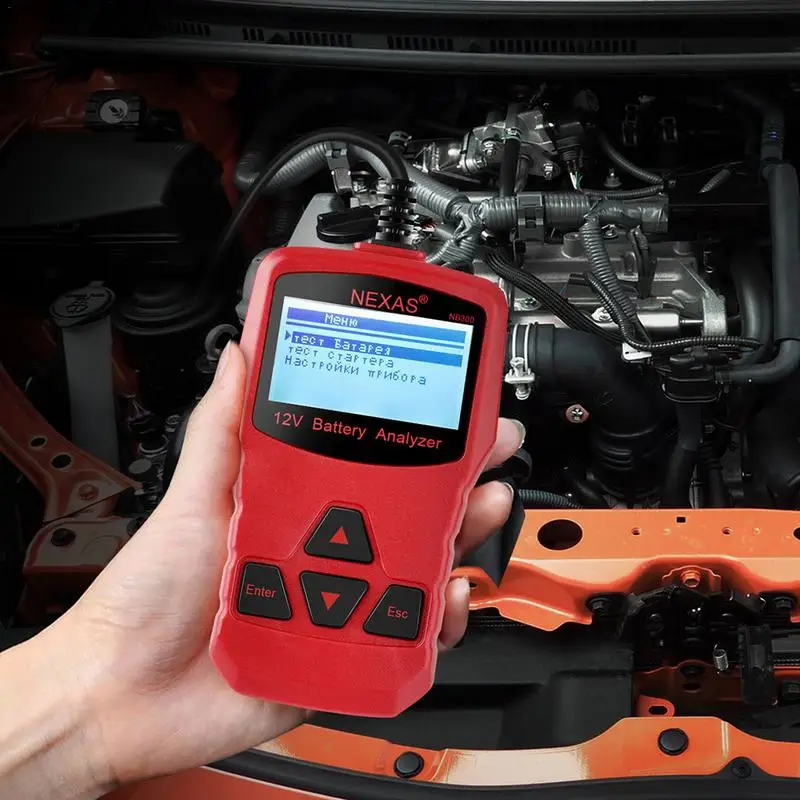 

12V Battery Tester Directly Check Starter and Cranking Charging System Battery Tester For Car / Motorcycle
