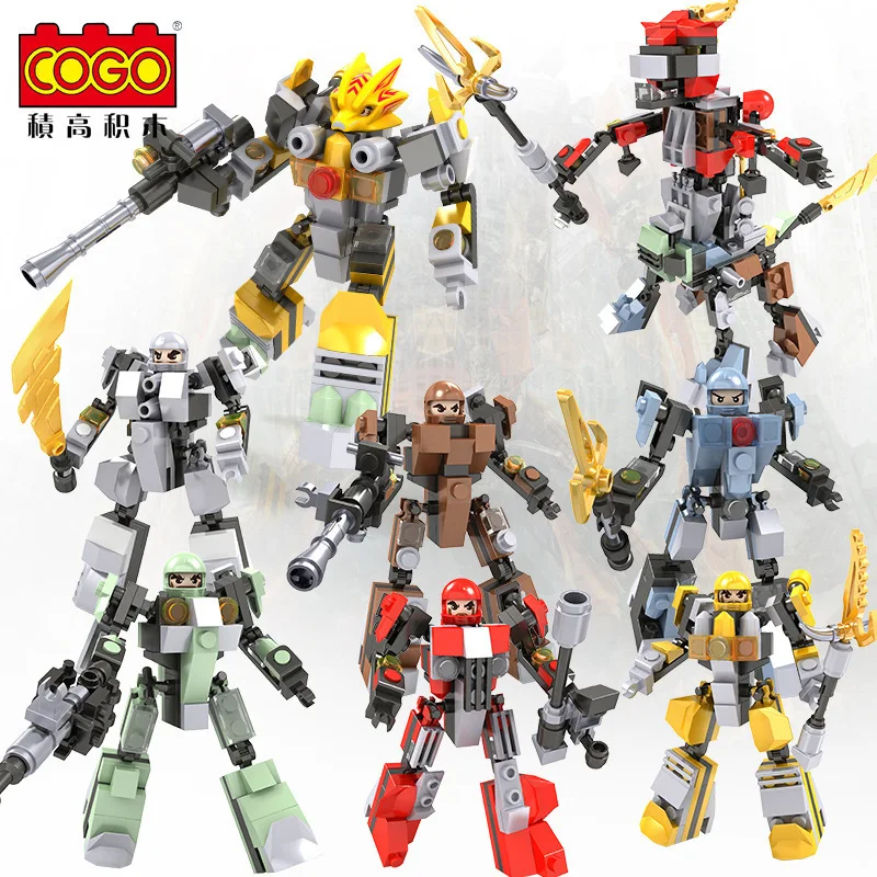 Cogo продукт High Boy 6 комбайн 1 Тип робот сборка Alpinia Oxyphylla игрушки Beast Wars строительный
