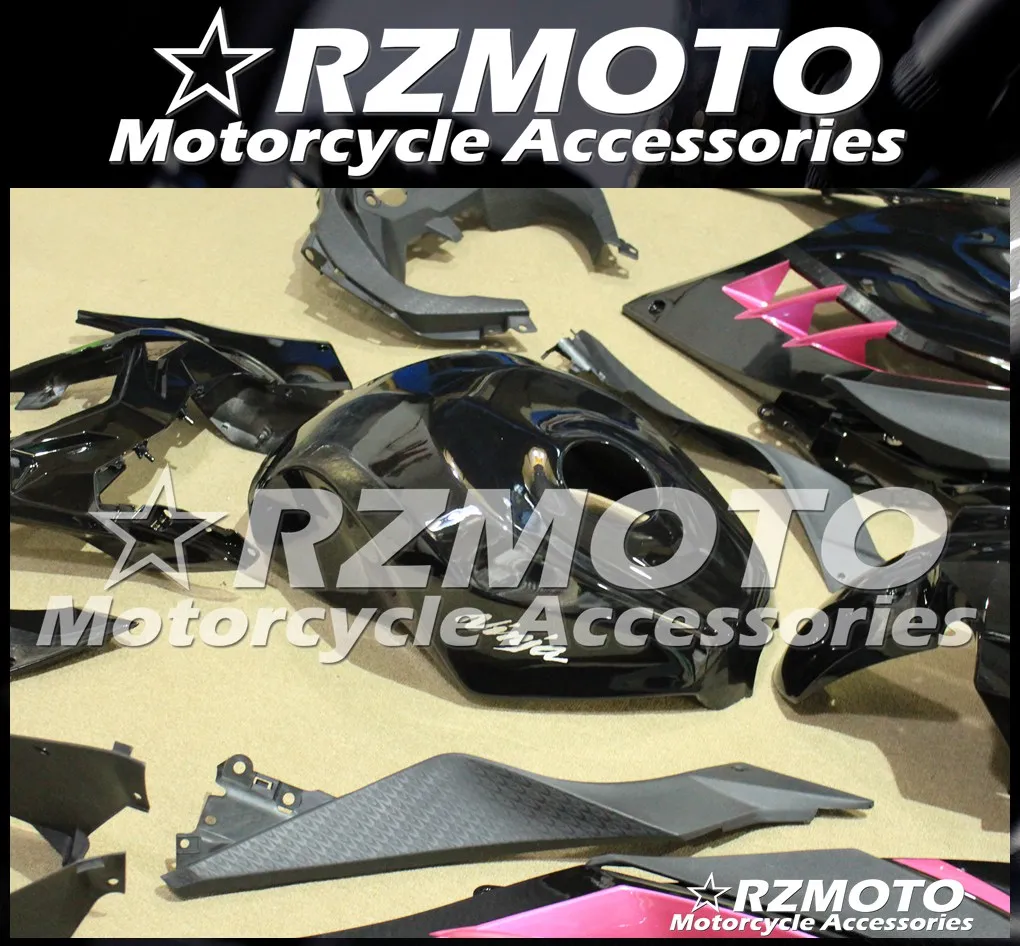 ABS обтекатель кузова комплект пригодный для Kawasaki Ninja300R 13 14 15 16 17 Ninja250R EX250 EX300 2013 2014