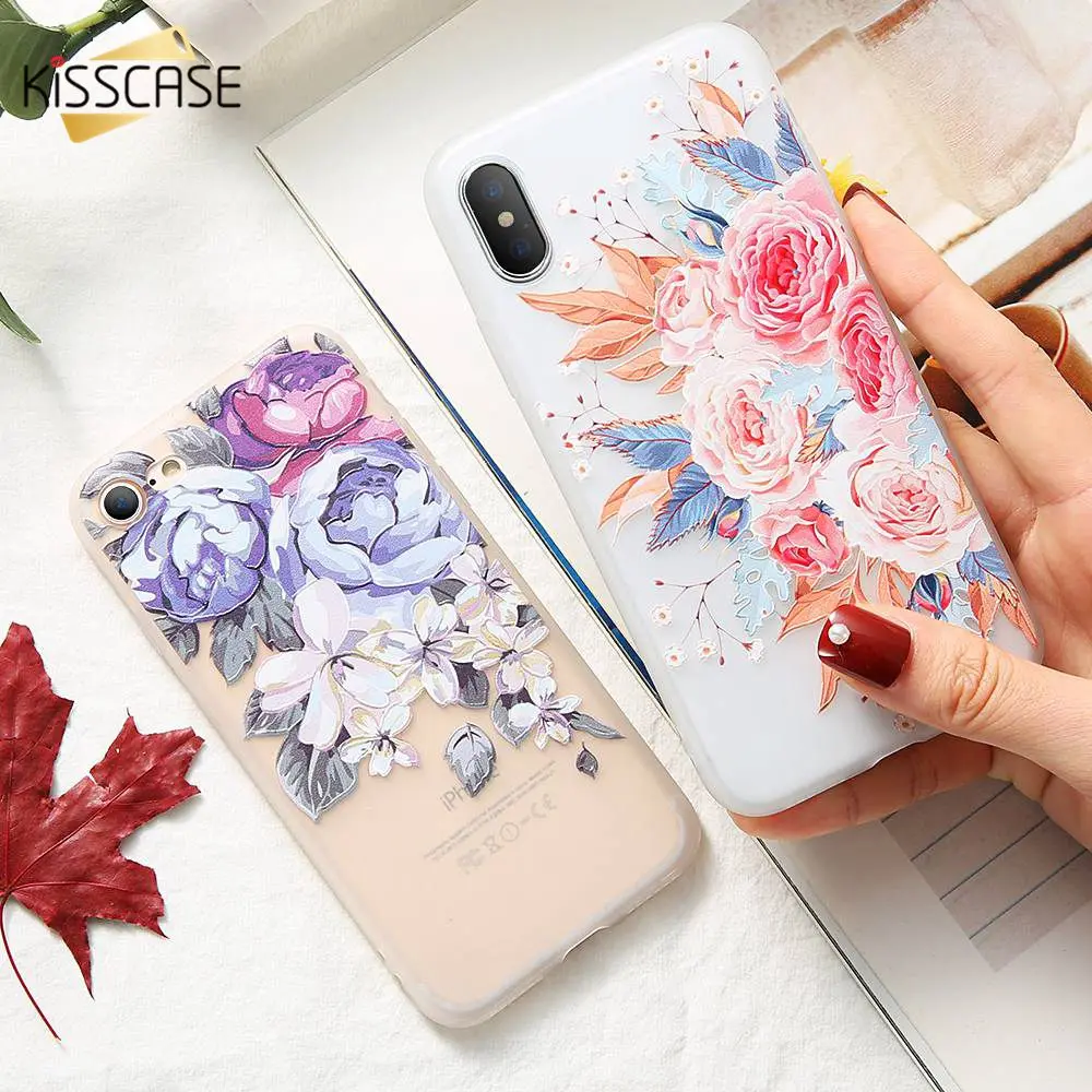 Чехол KISSCASE для телефона с 3D тиснением Huawei P30 P20 lite Pro чехлы цветочным узором Mate 20 10 9
