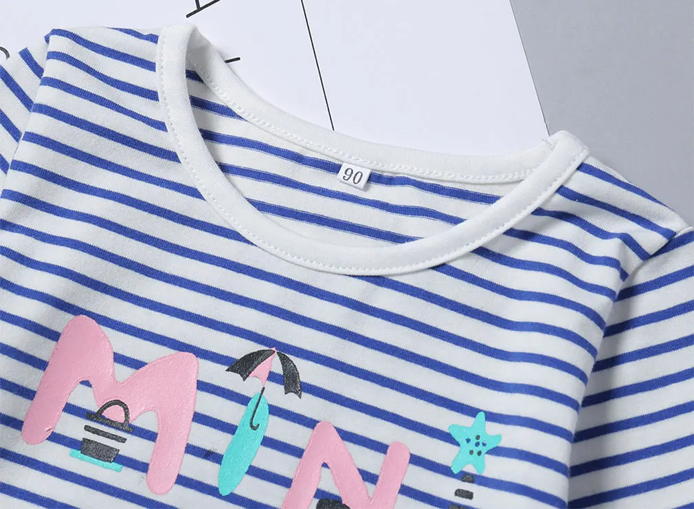 Весенне-осеннее хлопковое платье для девочек платье-блузка малышей детское Vestidos