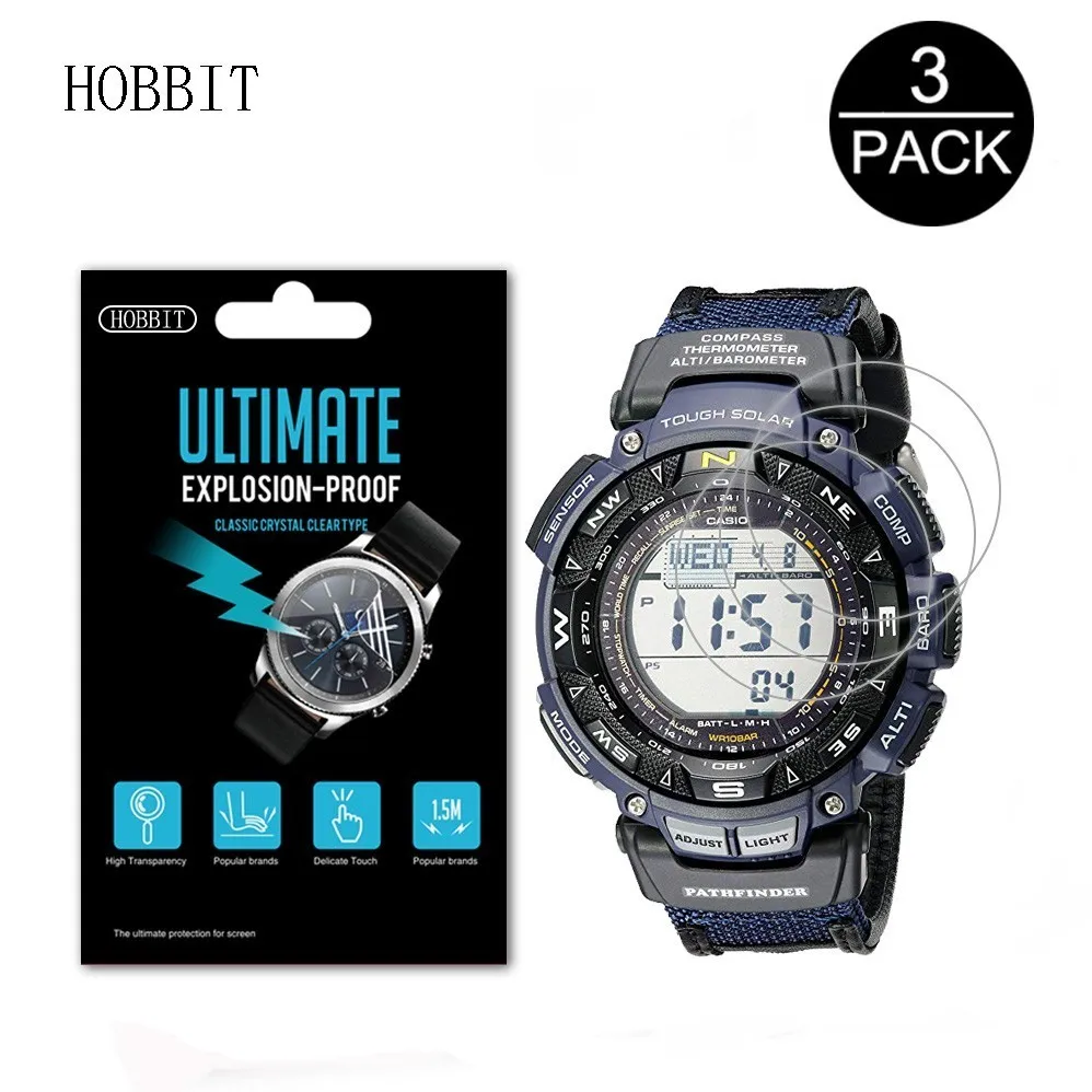 3 упаковки 5H нано Взрывозащищенная пленка для Casio мужской Pathfinder PAG240B 240 1CR 240T
