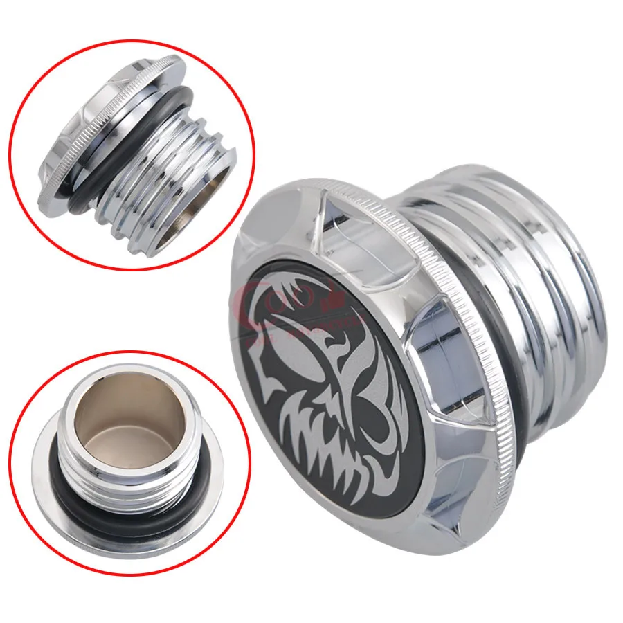 

Motorcycle Aluminum White Ghost eye Aluminum Alloy Fuel Tank Gas Cap Fits For Harley Sportster XL 883 1200 48 '96-14