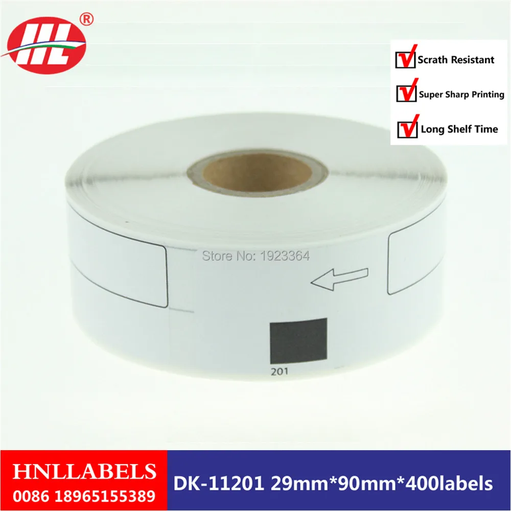 10X Rolls Совместимость DK 11201 этикетка 29 мм * 90 для Brother этикетка|Самоклеящаяся Бумага|