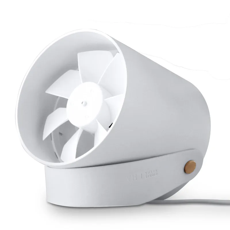 VH White/Black Mini Creative Bucket Design Dual Motors Electronic Portable USB Charging 3 Adjustable Fan | Бытовая техника