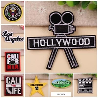 photographic frame patches log board clothes patch star iron on embroidery patches applique motifs letter garment stickers