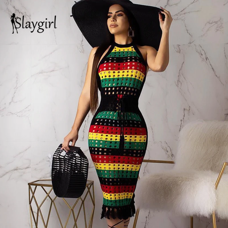 Женское облегающее платье с открытой спиной Slaygirl Длинное Элегантное винтажное