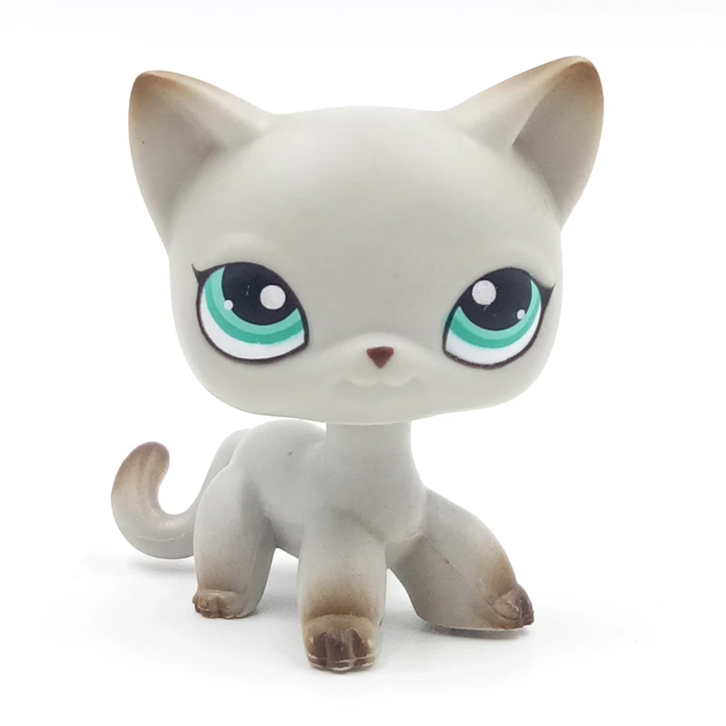 Редкая кошка LPS магазин домашних животных модель 391 серая короткая шерстяная с