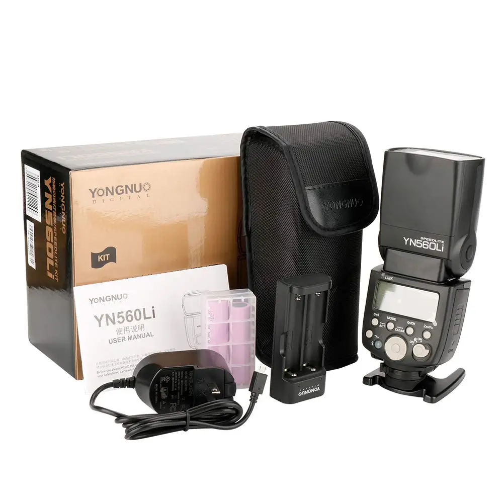 YONGNUO YN560Li комплект беспроводной Master Slave Вспышка Speedlite для Canon Nikon DSLR камеры литиевая