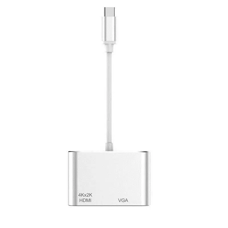 Usb Type C к Hdmi Vga адаптер папа женскому конвертер аудио видео кабель для Macbook телефона